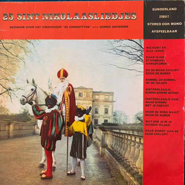 De Zonnepitten o.l.v. Gonnie Goossens : 25 Sint Nikolaasliedjes (LP,Album,Stereo)