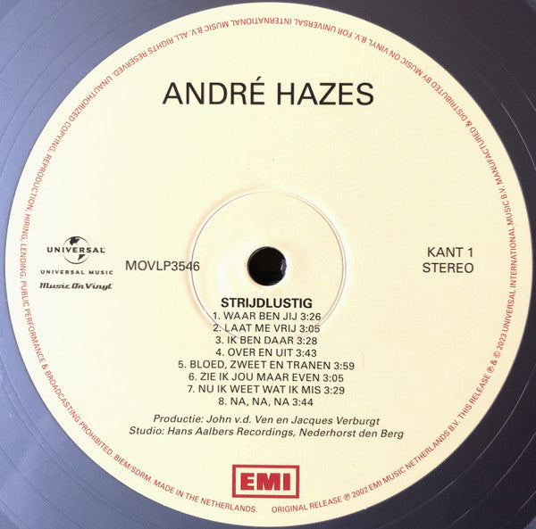 André Hazes : Strijdlustig (LP,Album,Limited Edition,Reissue)