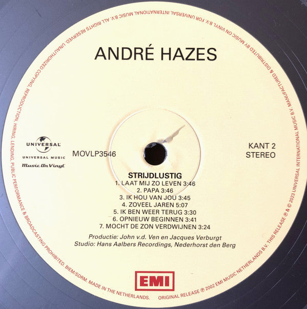 André Hazes : Strijdlustig (LP,Album,Limited Edition,Reissue)