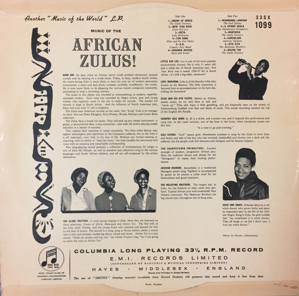 Various : Music Of The African Zulus! (LP,Compilation)