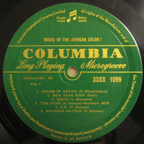 Various : Music Of The African Zulus! (LP,Compilation)