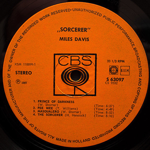 Miles Davis : Sorcerer (LP,Album,Stereo)