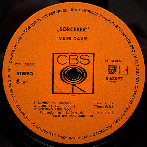 Miles Davis : Sorcerer (LP,Album,Stereo)
