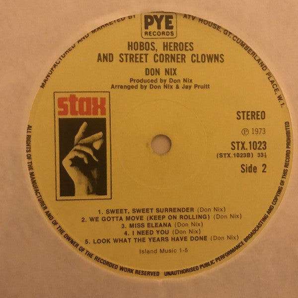 Don Nix : Hobos, Heroes And Street Corner Clowns (LP,Stereo)