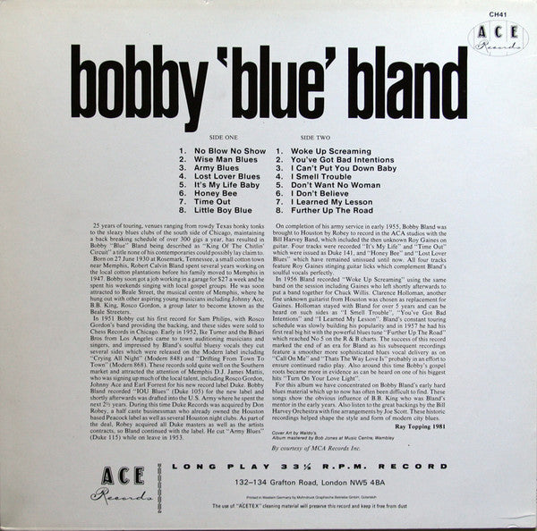 Bobby Bland : Woke Up Screaming (LP,Compilation,Reissue,Mono)